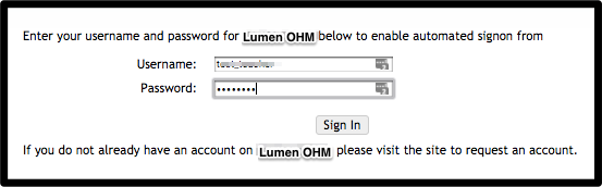 lumen ohm mass change due time