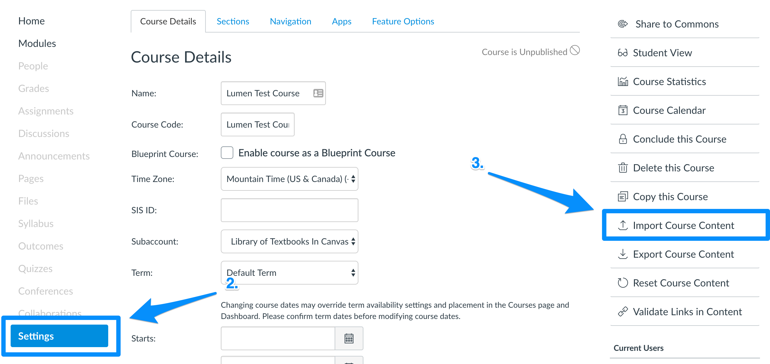 Waymaker Canvas Course Package Import Process Lumen Learning